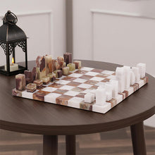 Load image into Gallery viewer, Modern Chess Set – Handcrafted Borderless Marble Chess Board