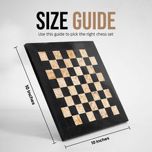 Load image into Gallery viewer, Small Black & Coral chess with Standard Storage - 25cm