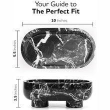 Load image into Gallery viewer, Marble Oval Bowl With Stand 10" Inches Handmade Decorative Bowl