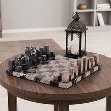 Load image into Gallery viewer, Modern Chess Set – Handcrafted Borderless Marble Chess Board