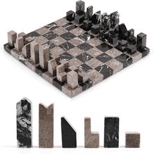Load image into Gallery viewer, Modern Chess Set – Handcrafted Borderless Marble Chess Board