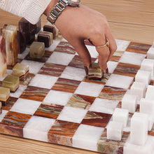 Load image into Gallery viewer, Modern Chess Set – Handcrafted Borderless Marble Chess Board