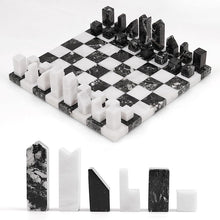 Load image into Gallery viewer, Modern Chess Set – Handcrafted Borderless Marble Chess Board