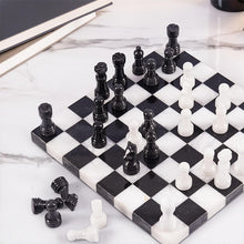 Load image into Gallery viewer, Marble Chess Set 10" Chess Games with 32 Chess Pieces & 2 Extra Queens for Beginner Board Games, Valentine’s Day Game Nights