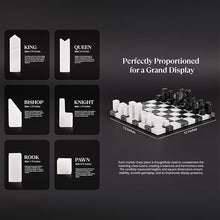 Load image into Gallery viewer, Modern Chess Set – Handcrafted Borderless Marble Chess Board