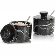 Load image into Gallery viewer, Salt Cellar Set of 2 with Spoon Premium Kitchen Tabletop Salt & Spice Accessory