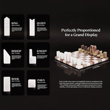 Load image into Gallery viewer, Modern Chess Set – Handcrafted Borderless Marble Chess Board