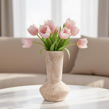 Load image into Gallery viewer, Marble Vase for Flowers 20cm, Handmade Flower Vase, Elegant Home Decor Vase, Modern Decorative Vases for Living Room, Bedroom Shelf & Table Centerpiece