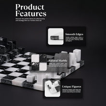 Load image into Gallery viewer, Modern Chess Set – Handcrafted Borderless Marble Chess Board