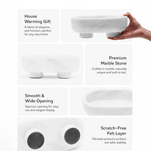Load image into Gallery viewer, Marble Oval Bowl With Stand 10" Inches Handmade Decorative Bowl