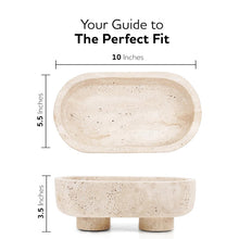 Load image into Gallery viewer, Marble Oval Bowl With Stand 10" Inches Handmade Decorative Bowl