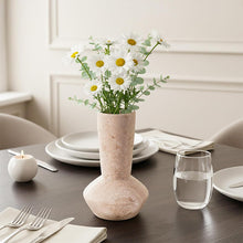 Load image into Gallery viewer, Marble Vase for Flowers 20cm, Handmade Flower Vase, Elegant Home Decor Vase, Modern Decorative Vases for Living Room, Bedroom Shelf & Table Centerpiece
