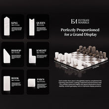 Load image into Gallery viewer, Modern Chess Set – Handcrafted Borderless Marble Chess Board