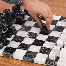 Load image into Gallery viewer, Modern Chess Set – Handcrafted Borderless Marble Chess Board