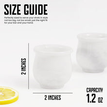 Load image into Gallery viewer, Marble Tequila Shot Glasses