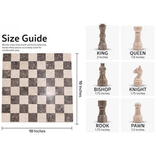 Load image into Gallery viewer, Marble Chess Set 10" Chess Games with 32 Chess Pieces & 2 Extra Queens for Beginner Board Games, Valentine’s Day Game Nights