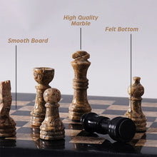 Load image into Gallery viewer, Small Black & Coral chess with Standard Storage - 25cm
