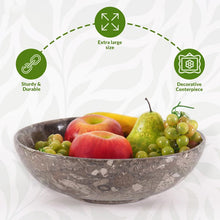 Load image into Gallery viewer, Marble Fruit Bowl Without Stand - Kitchen Serving Bowl
