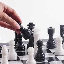 Load image into Gallery viewer, Luxury Black & White Premium Marble Chess Figures Set | Handmade Stone Chess Pieces for Chess Boards