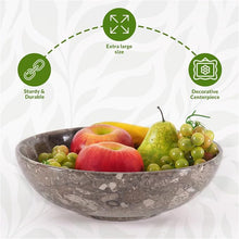 Load image into Gallery viewer, Marble Fruit Bowl Without Stand - Kitchen Serving Bowl - 25 cm