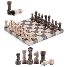 Load image into Gallery viewer, Marble Chess Set 10" Chess Games with 32 Chess Pieces & 2 Extra Queens for Beginner Board Games, Valentine’s Day Game Nights