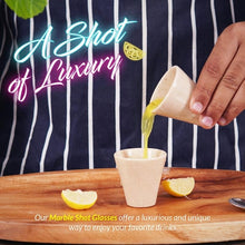 Load image into Gallery viewer, Marble Tequila Shot Glasses