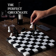 Load image into Gallery viewer, Marble Chess Set 10" Chess Games with 32 Chess Pieces & 2 Extra Queens for Beginner Board Games, Valentine’s Day Game Nights