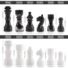 Load image into Gallery viewer, 30cm Round Marble Chess Set ZEBRA BLACK & WHITE with Local Storage Box – Classic Strategy Board Game for Home & Gift