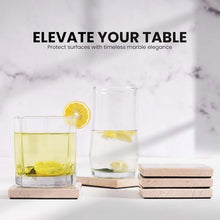 Load image into Gallery viewer, Marble Set of 6 Kitchen Square Coaster Plates
