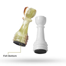Load image into Gallery viewer, Luxury White & Green Onyx Marble Chess Figures Set | Handmade Premium Stone Chess Pieces for Marble Chess Boards