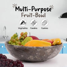 Load image into Gallery viewer, Marble Fruit Bowl Without Stand - Kitchen Serving Bowl - 25 cm