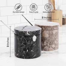 Load image into Gallery viewer, Stylish Marble Salt Cellar with Tray, Trinket Box Kitchen Décor Salt Pepper Bowls