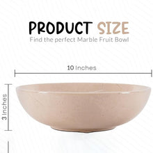 Load image into Gallery viewer, Marble Fruit Bowl Without Stand - Kitchen Serving Bowl - 25 cm
