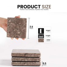 Load image into Gallery viewer, Marble Set of 6 Kitchen Square Coaster Plates