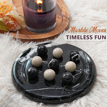 Load image into Gallery viewer, Marble Tic Tac Toe Game Set Handmade Strategy Board Games for Coffee Table Decor
