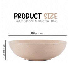Load image into Gallery viewer, Marble Fruit Bowl Without Stand - Kitchen Serving Bowl