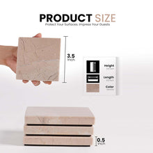 Load image into Gallery viewer, Marble Set of 6 Kitchen Square Coaster Plates