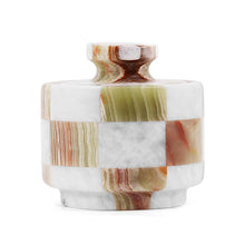 Load image into Gallery viewer, Marble Salt Cellar with Lid 3" Inch Checker Handmade Table Salt Container for Kitchen Countertop, Sugar Bowl Spice Storage, Ideal Salt Jar for Celtic Salts