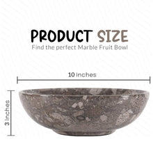 Load image into Gallery viewer, Marble Fruit Bowl Without Stand - Kitchen Serving Bowl