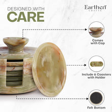 Load image into Gallery viewer, COASTER SET - ROUND WITH CAP