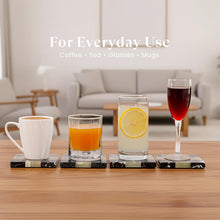Load image into Gallery viewer, Luxury Checkered Coasters Plates Set of 4, Decorative Drink Coasters for Home & Office