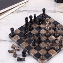Load image into Gallery viewer, Marble Chess Set 10" Chess Games with 32 Chess Pieces & 2 Extra Queens for Beginner Board Games, Valentine’s Day Game Nights