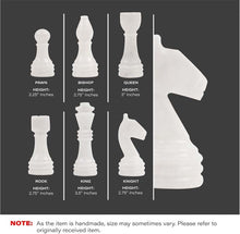 Load image into Gallery viewer, RADICALn Black and White 15 Inches High Quality Marble Full Chess Set