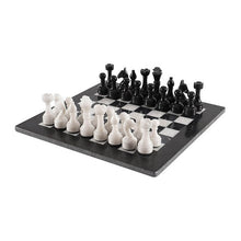 Load image into Gallery viewer, Black and White Handmade 12 Inches Premium Quality Marble Chess Set