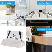 Load image into Gallery viewer, Business Card Holder Black Handmade Marble Office Desk Organizers