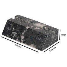 Load image into Gallery viewer, Business Card Holder Black Handmade Marble Office Desk Organizers