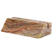 Load image into Gallery viewer, Business Card Holder Black Handmade Marble Office Desk Organizers