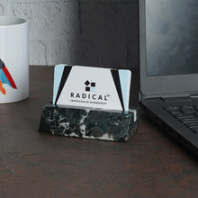 Load image into Gallery viewer, Business Card Holder Black Handmade Marble Office Desk Organizers