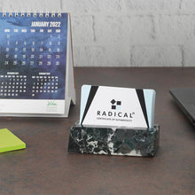 Load image into Gallery viewer, Business Card Holder Black Handmade Marble Office Desk Organizers