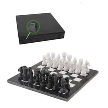 Load image into Gallery viewer, Black & White Premium Quality Marble Chess Set - 30cm